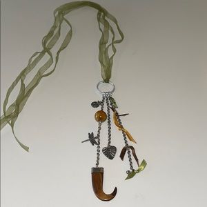 Silver Charm statement necklace.